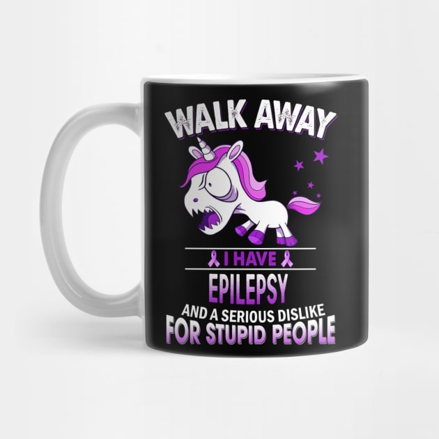 funny epilepsy grumpy unicorn warrior by TeesCircle